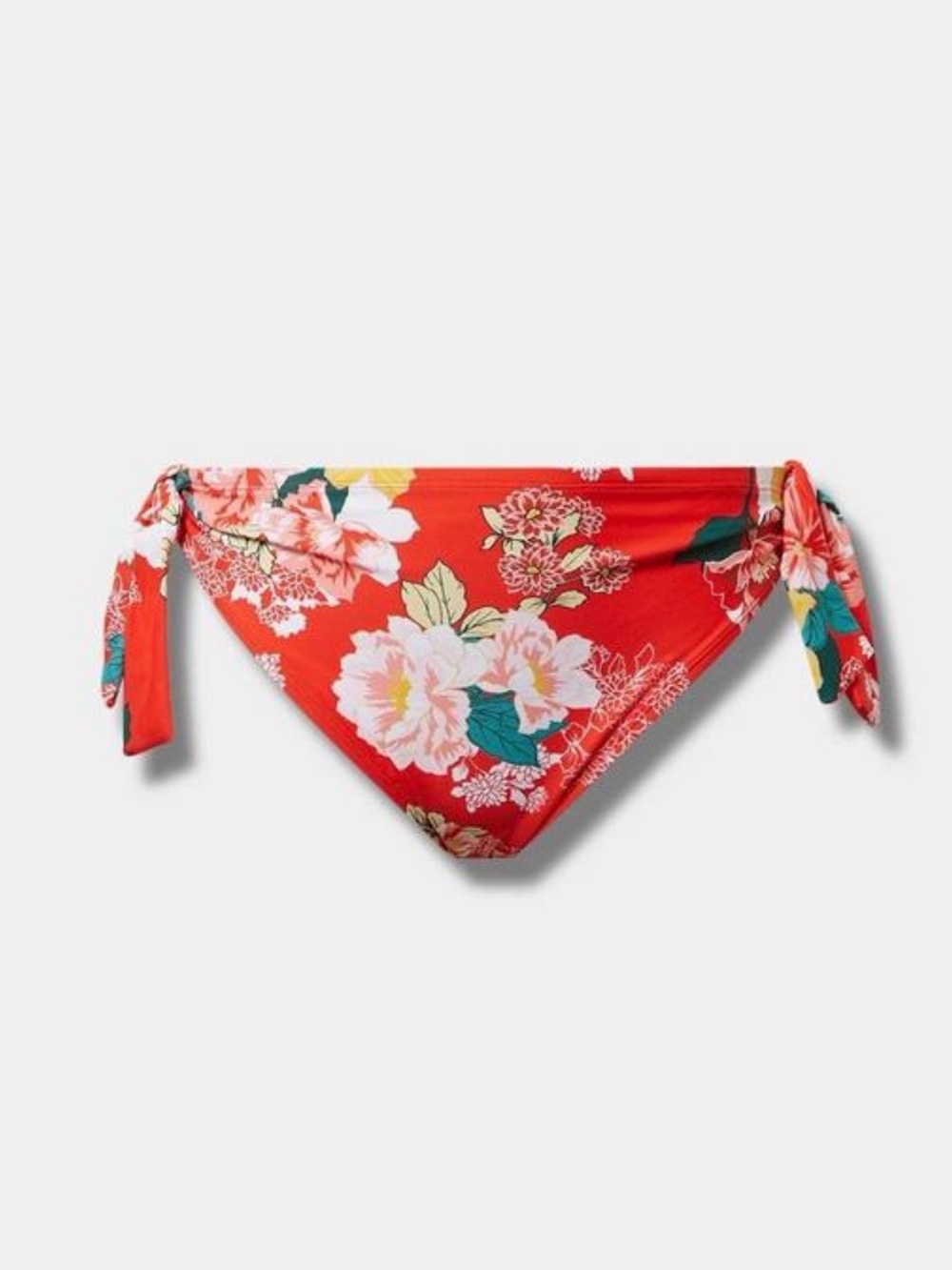 Torrid 0 Large (12) Lower Rise Side Tie Bikini Swim Bottom in Vibrant Red